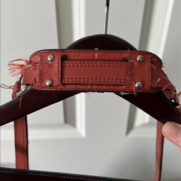 Burnt Orange Coach Leather Convertible Satchel - Picture 3 of 7